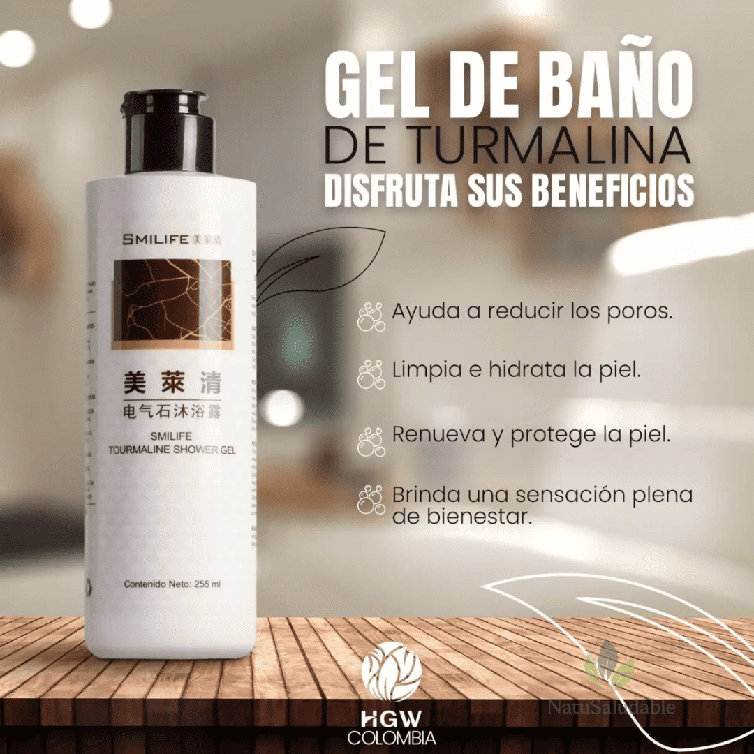Gel de Baño con Turmalina HGW 255 ml bienestar de la piel