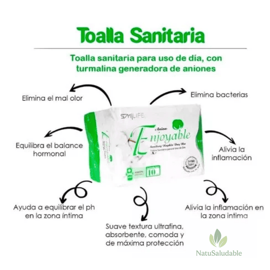 Toallas Higiénicas Día con Turmalina y Aniones HGW