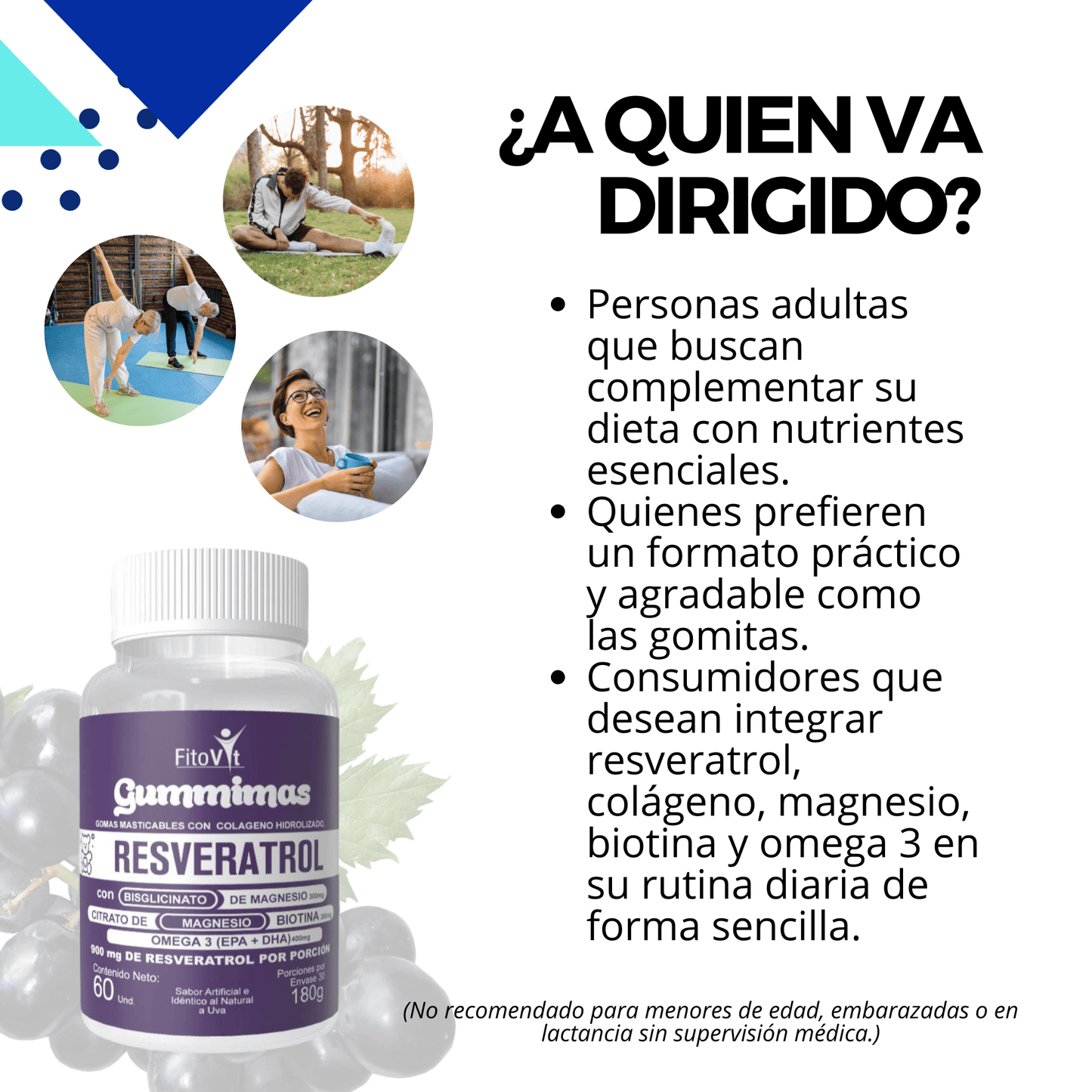 Resveratrol Omega 3 Fitovit 60 Gomitas Antioxidantes