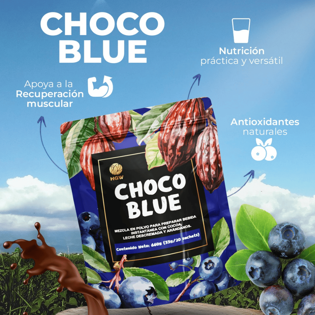 Choco Blue HGW – Bebida Instantánea de Cocoa y Arándanos