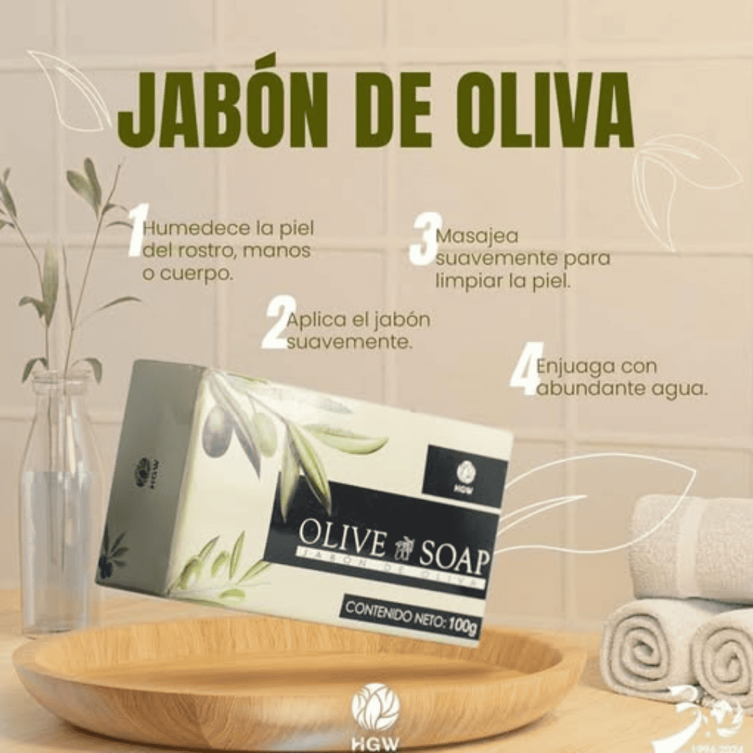 Jabón Hidratante de Oliva HGW – Olive Soap Natural (100 g)
