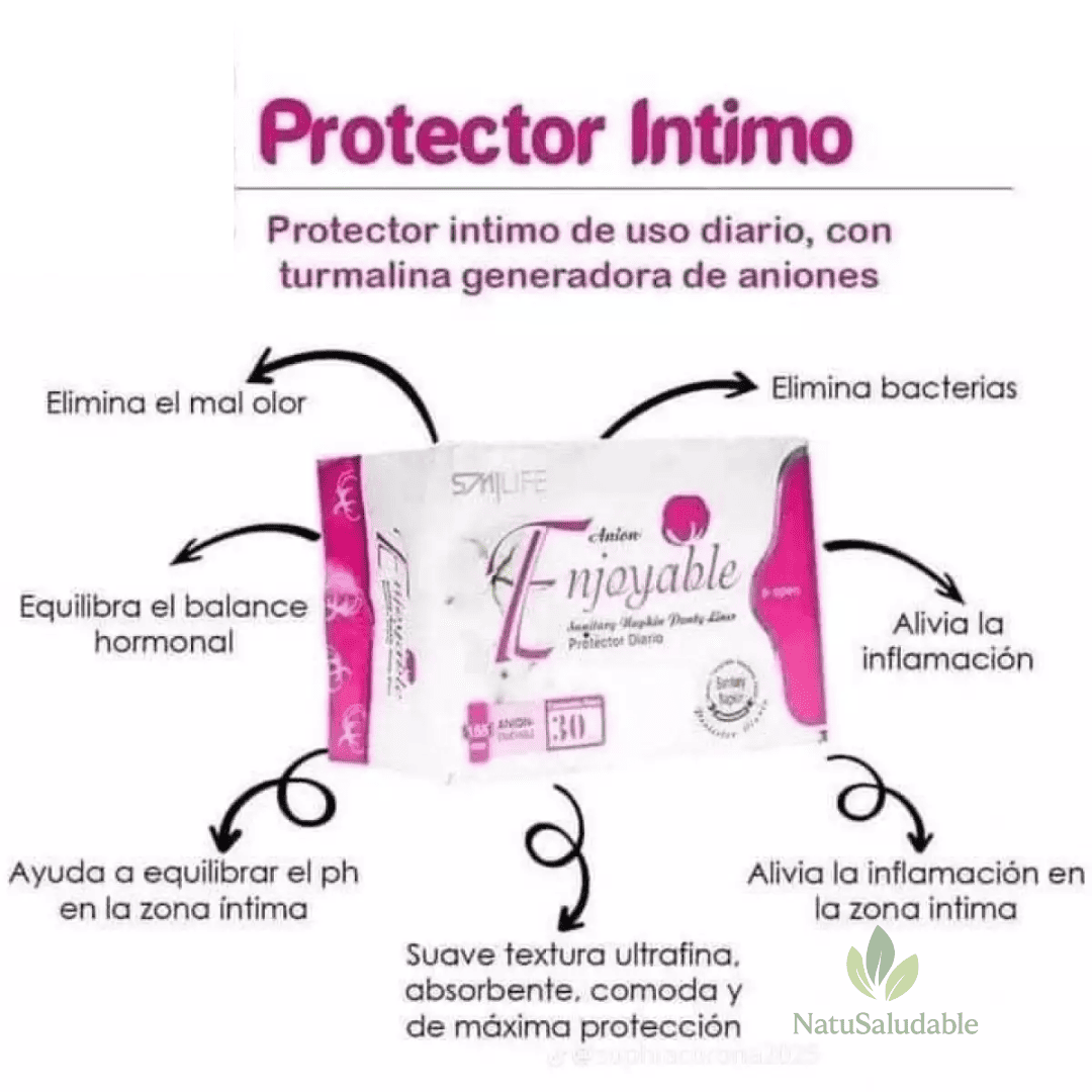 Protectores Diarios Enjoyable HGW con Turmalina – 30 Unidades