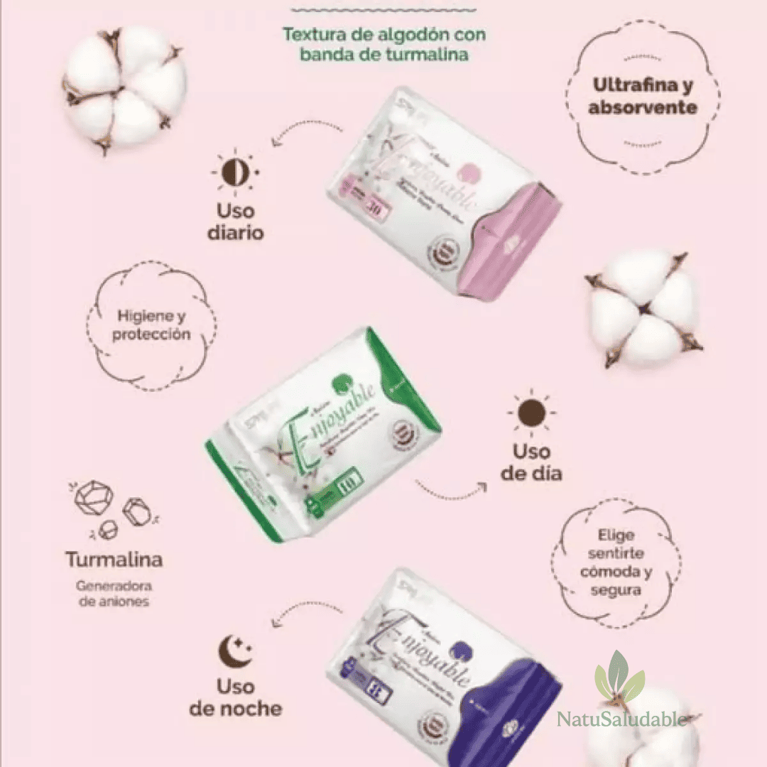 Protectores Diarios Enjoyable HGW con Turmalina – 30 Unidades