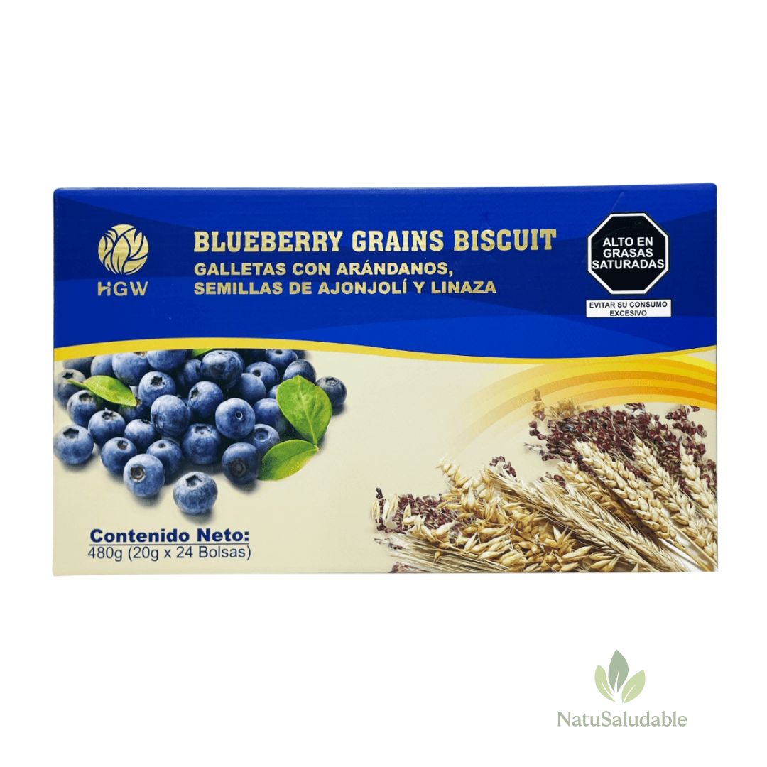 Galletas de arándanos con semillas de ajonjolí y linaza HGW