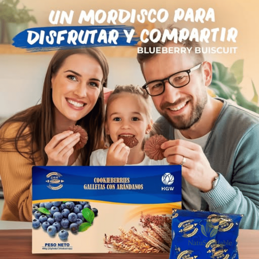 Galletas de arándanos con semillas de ajonjolí y linaza HGW