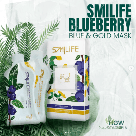 Mascarilla Facial Blue &amp; Gold SMILIFE HGW – Hidratación