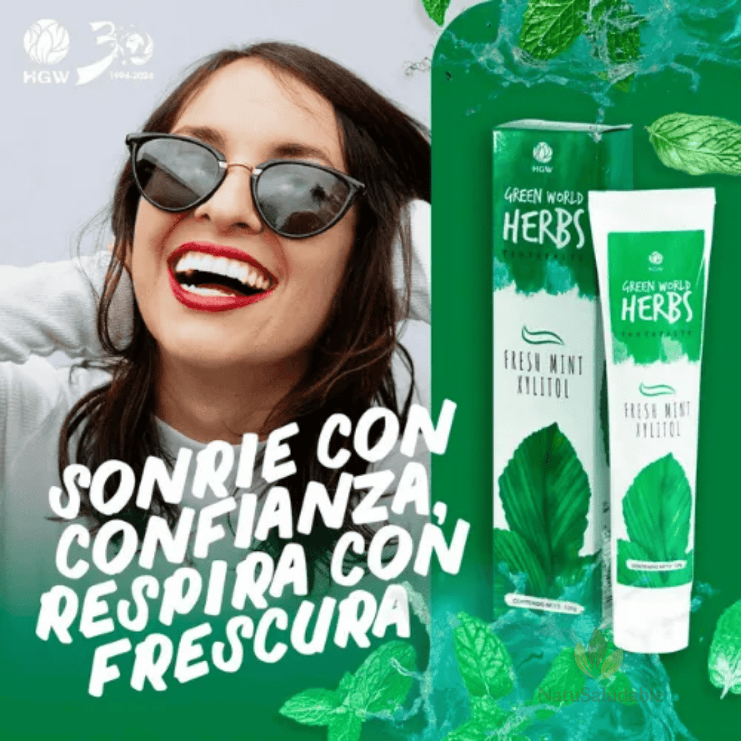 Pasta Dental Natural Herbs HGW 120g sin flúor ni triclosán