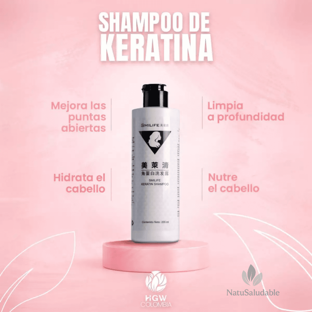 Shampoo de Keratina HGW 255 ml restauración y protección