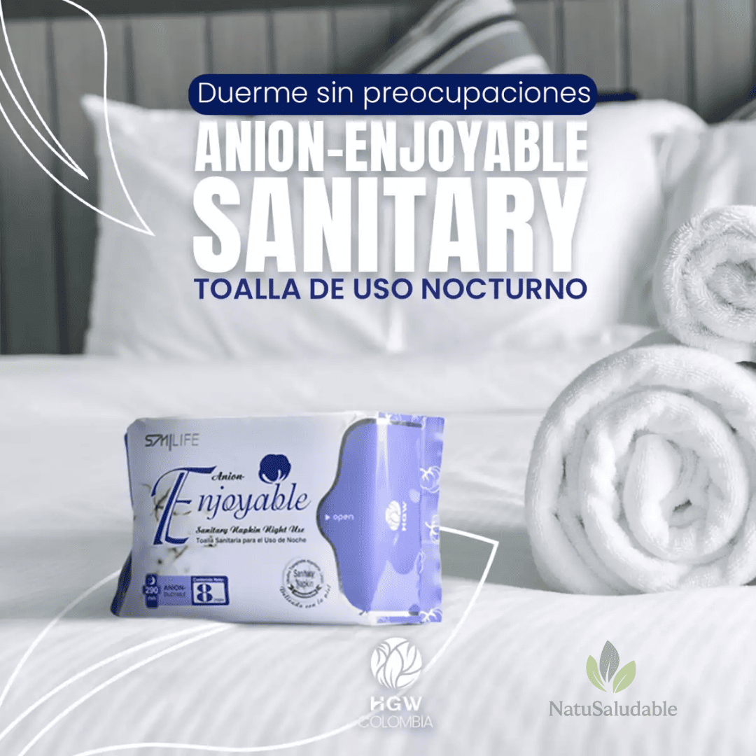 Toallas Sanitarias Nocturnas Smilife HGW con Turmalina