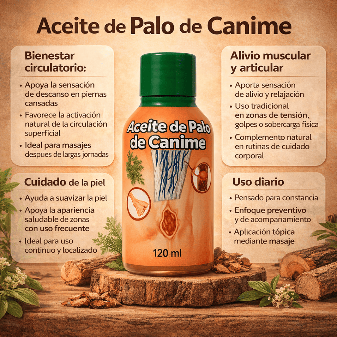 Aceite de Palo de Canime 120 ml – Bienestar Circulatorio
