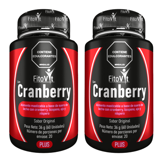 Cranberry y Licopeno FitoVit 60 Tabletas Masticables X2