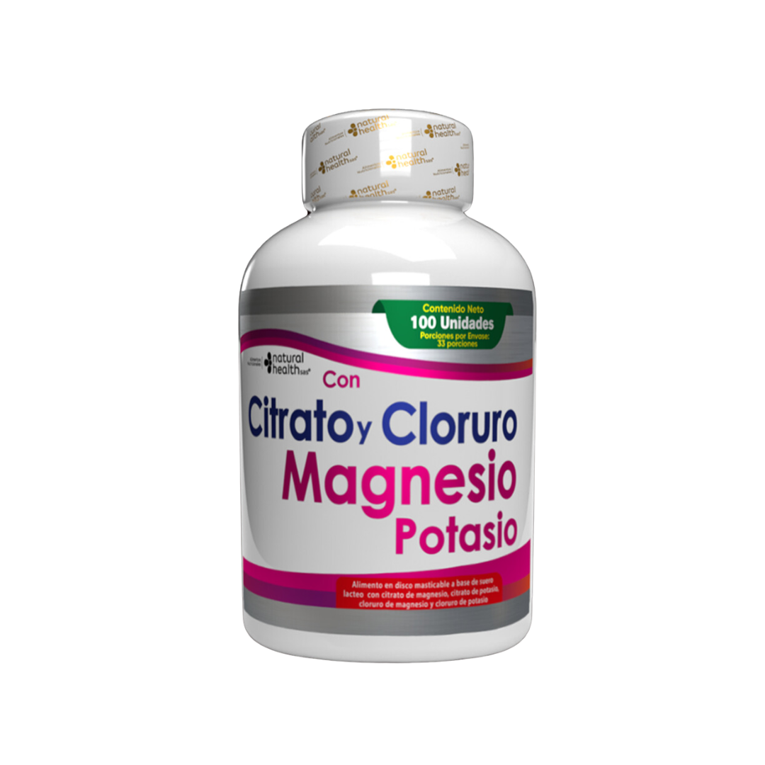Citrato y Cloruro de Magnesio con Potasio 4 en 1 Natural Health