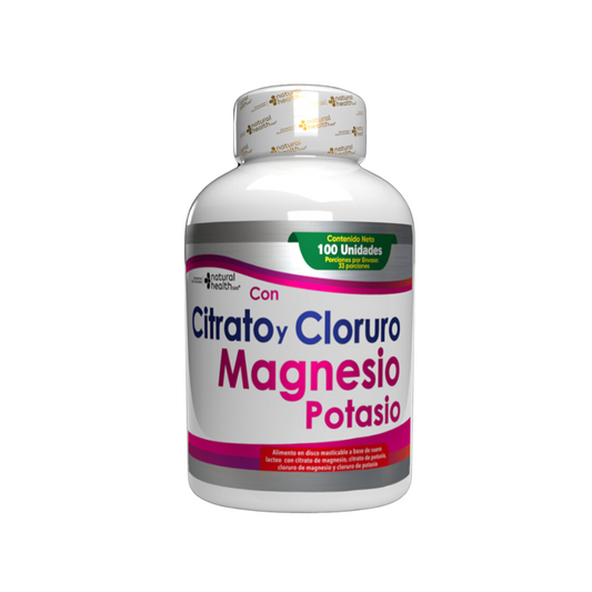 Citrato y Cloruro de Magnesio con Potasio 4 en 1 Natural Health