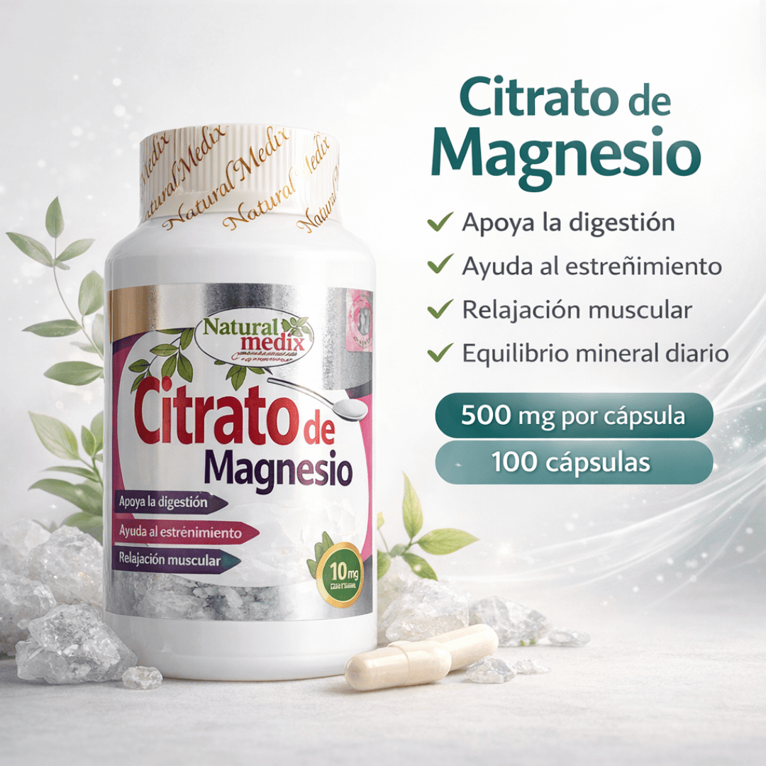Citrato de Magnesio 100 Cápsulas – Digestión, Relajación y Equilibrio