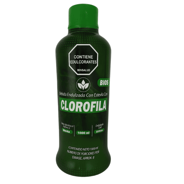 Clorofila con Stevia Vitalcom 1000ml Sabor Menta