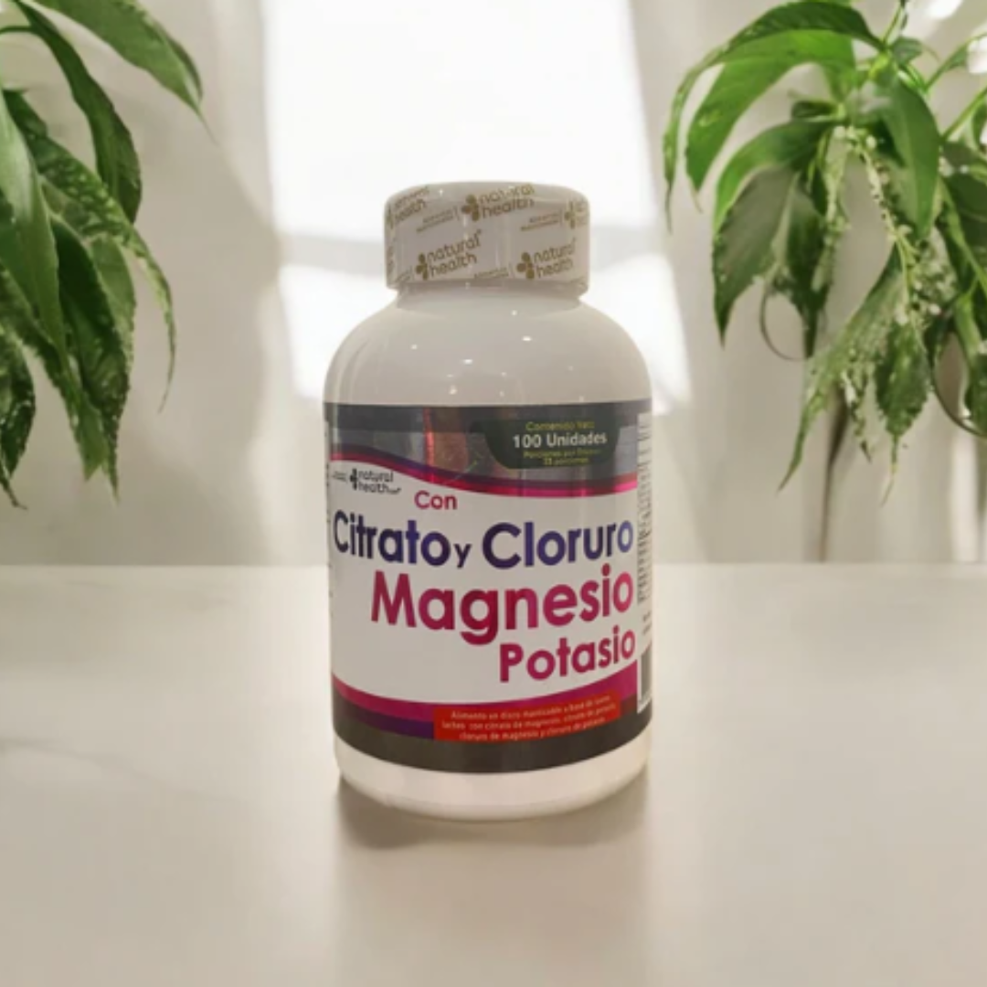 Citrato y Cloruro de Magnesio con Potasio 4 en 1 Natural Health