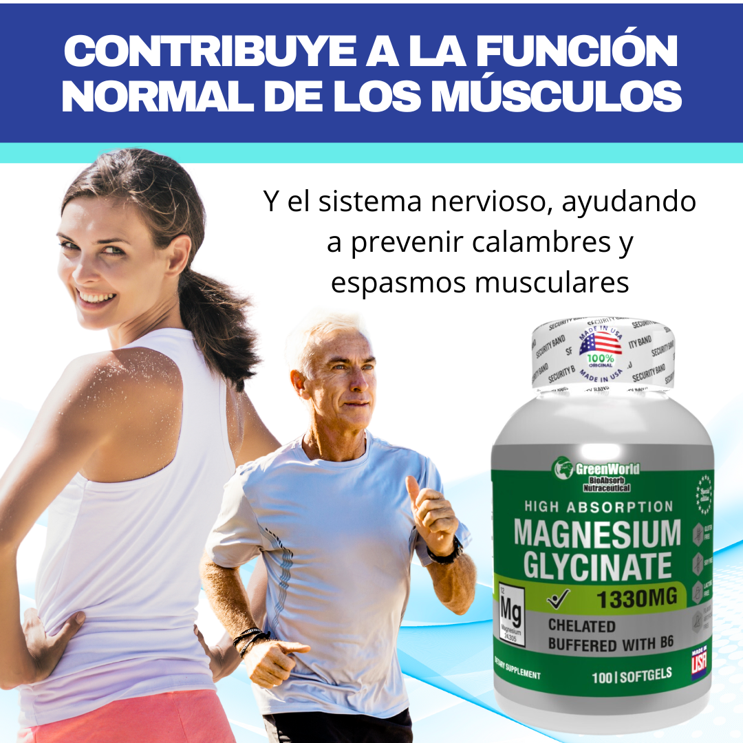 Glicinato de Magnesio 1330mg X100 Softgels