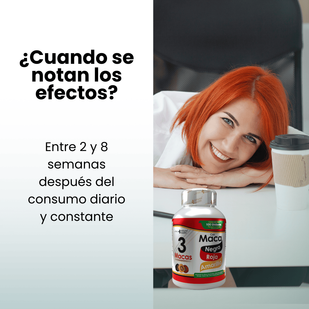Maca 3 Tipos Natural Health – Negra, Roja y Amarilla
