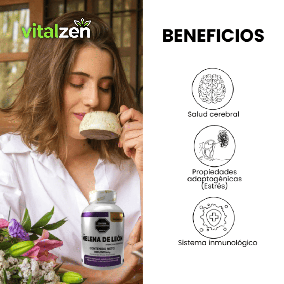 Melena de León Premium 100 Cápsulas – Memoria
