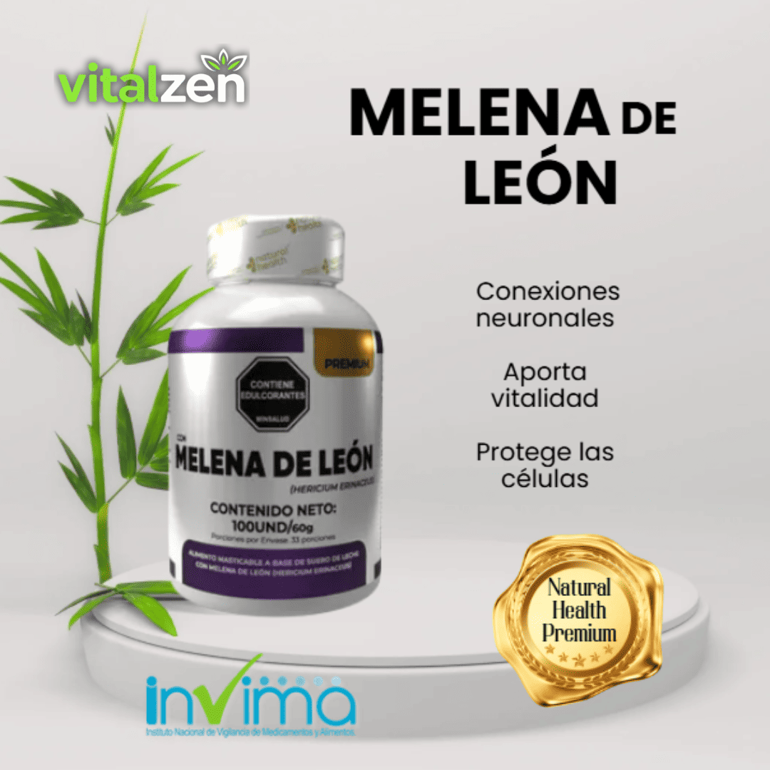 Melena de León Premium 100 Cápsulas – Memoria