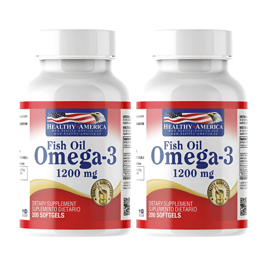 Omega 3 Healthy America 200 Caps X2