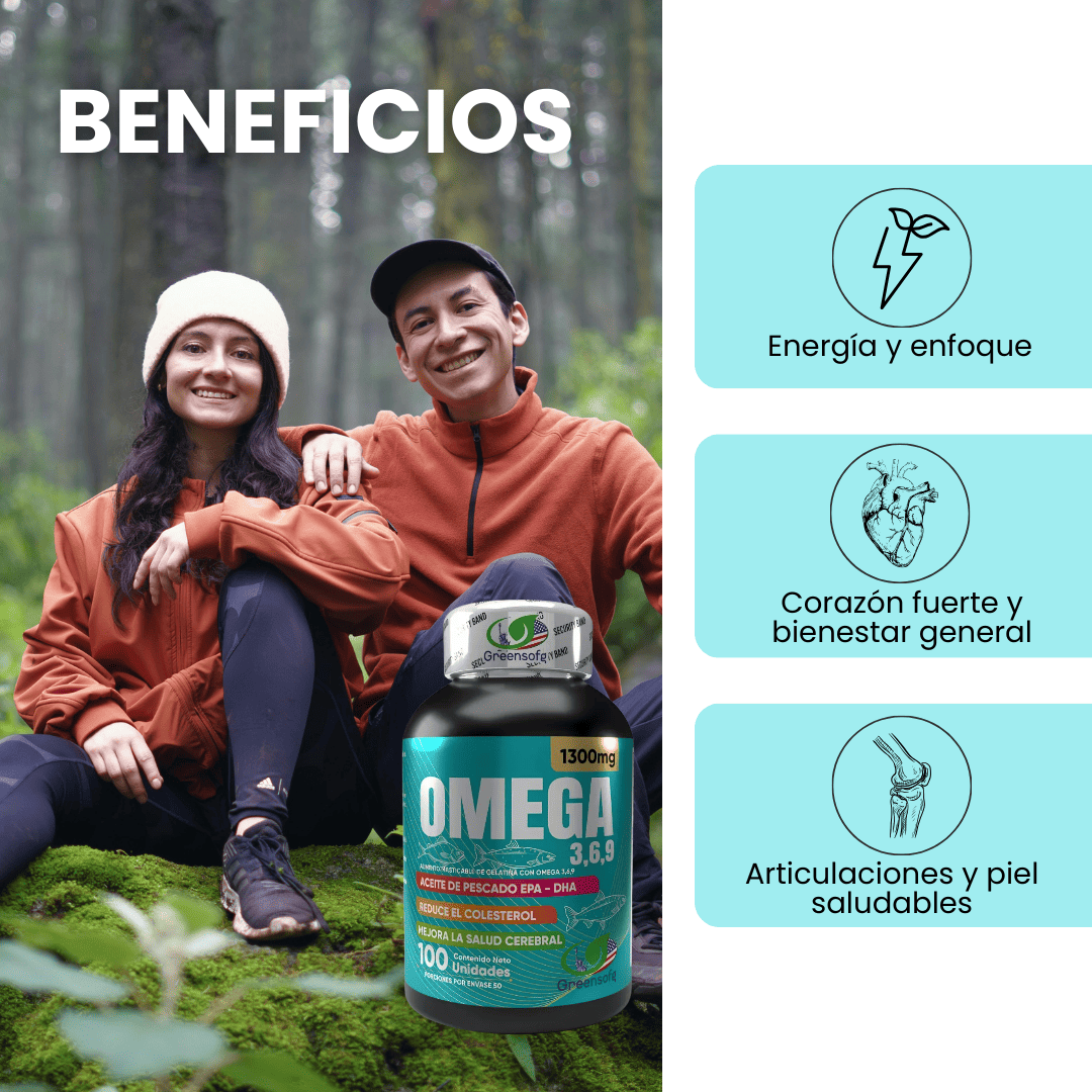 Omega 3-6-9 Salud Cerebral 1300mg 100 Cápsulas