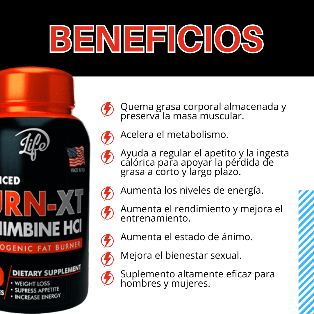 Burn XT Quemador de Grasa 60 Cápsulas Life