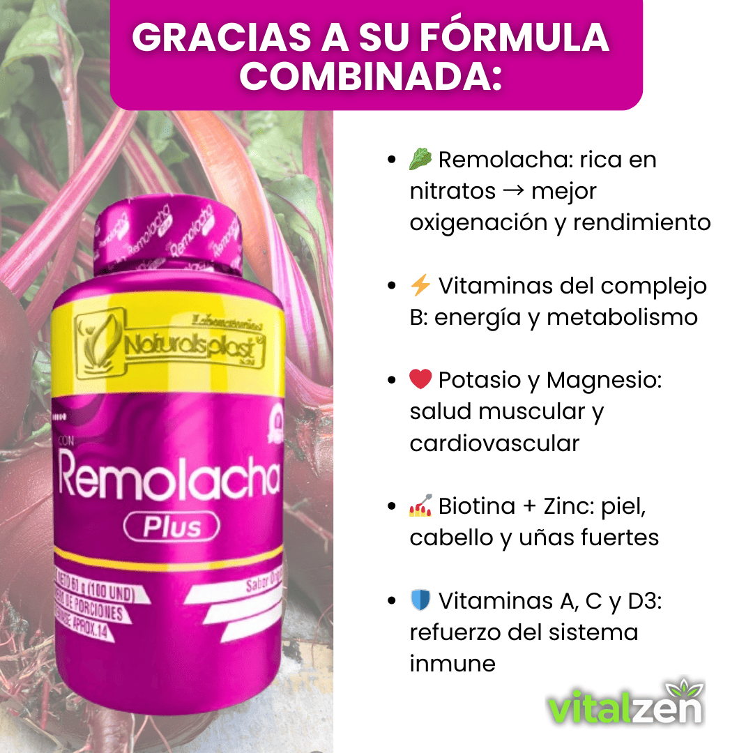 Remolacha Plus Naturals Plast 100 Und X3 – Energía