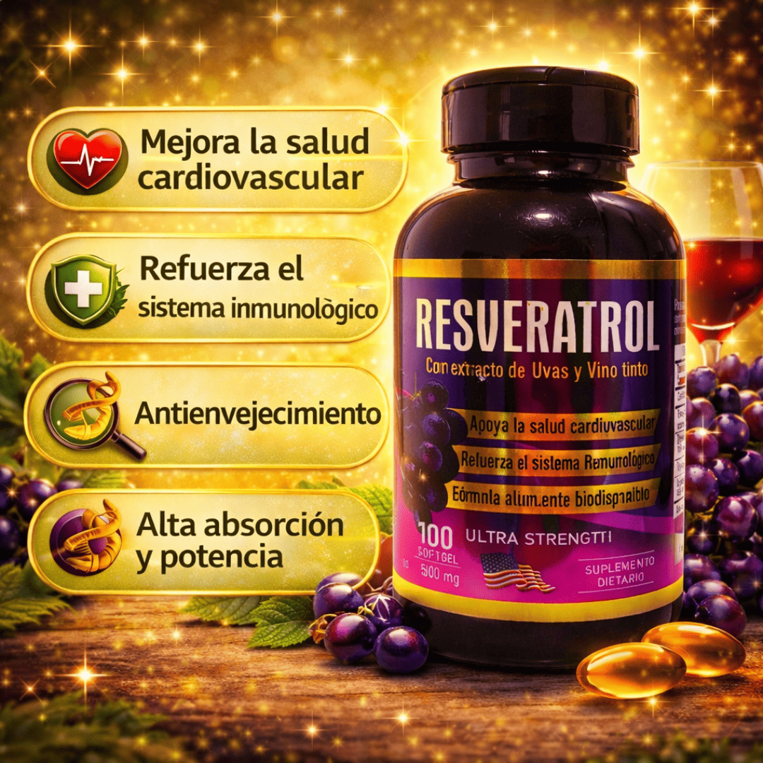 Resveratrol Ultra Strength 100 Softgels – Antioxidante
