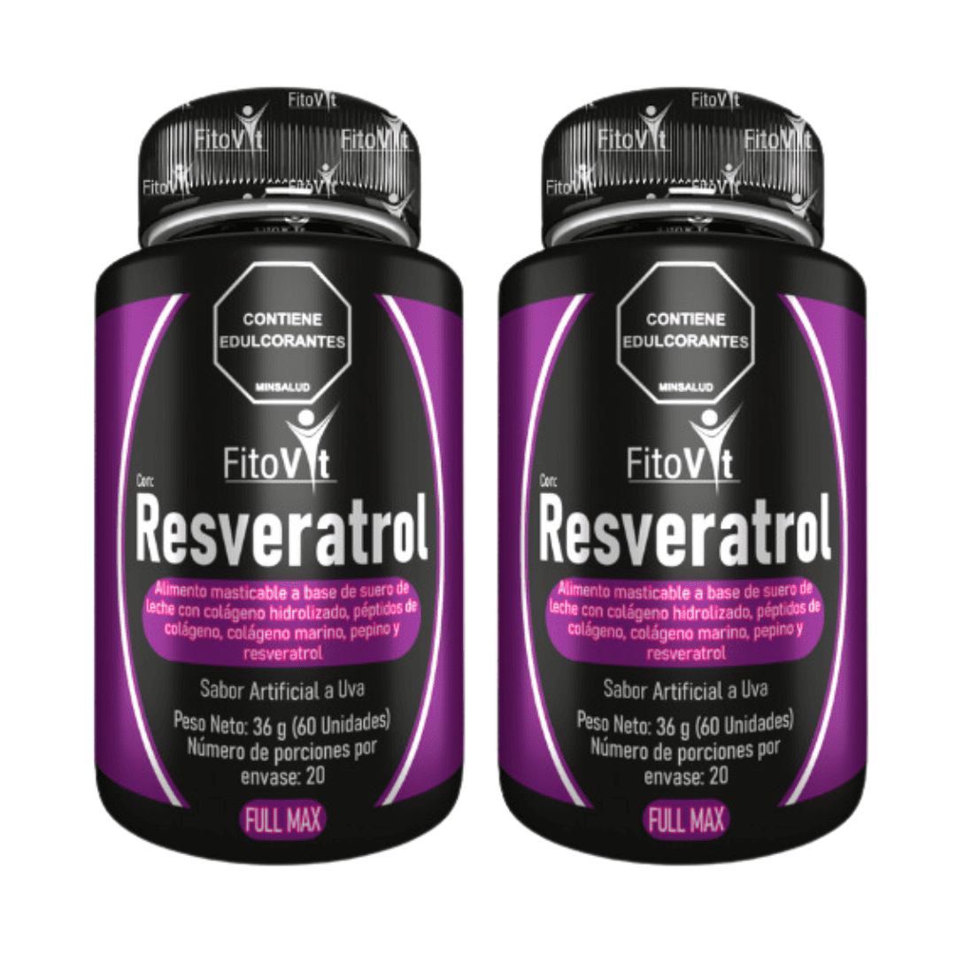 Resveratrol con Colágeno Hidrolizado y Marino 60 Tabs X2