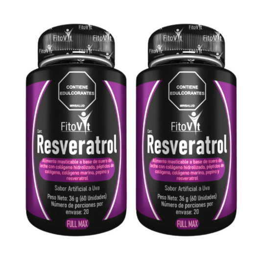 Resveratrol con Colágeno Hidrolizado y Marino 60 Tabs X2