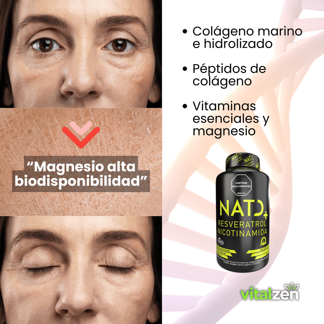 NAD Resveratrol con Colágeno 100 Caps Natural Health