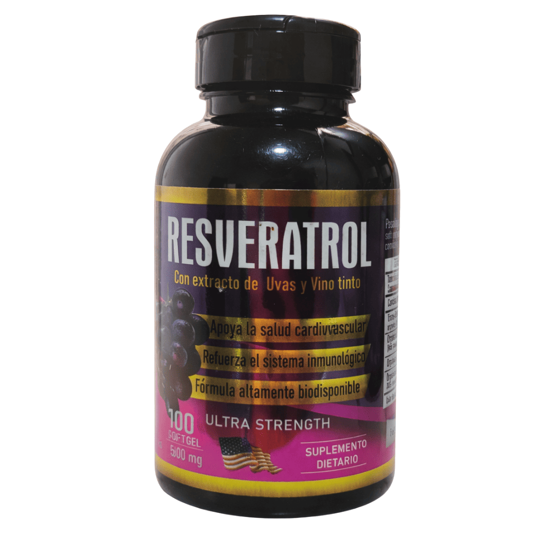 Resveratrol Ultra Strength 100 Softgels – Antioxidante
