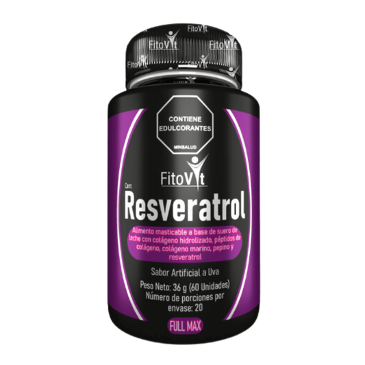 Resveratrol + Colágeno Hidrolizado Fitovit 60 Tabs Masticables