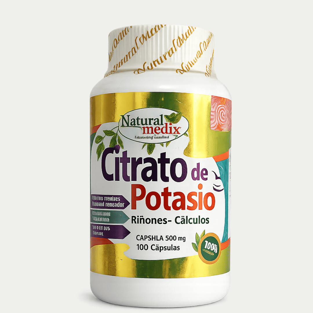 Citrato de Potasio 100 Cápsulas – Equilibrio Renal y Función Muscular