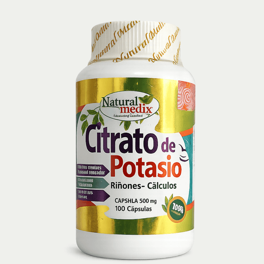 Citrato de Potasio 100 Cápsulas – Equilibrio Renal y Función Muscular
