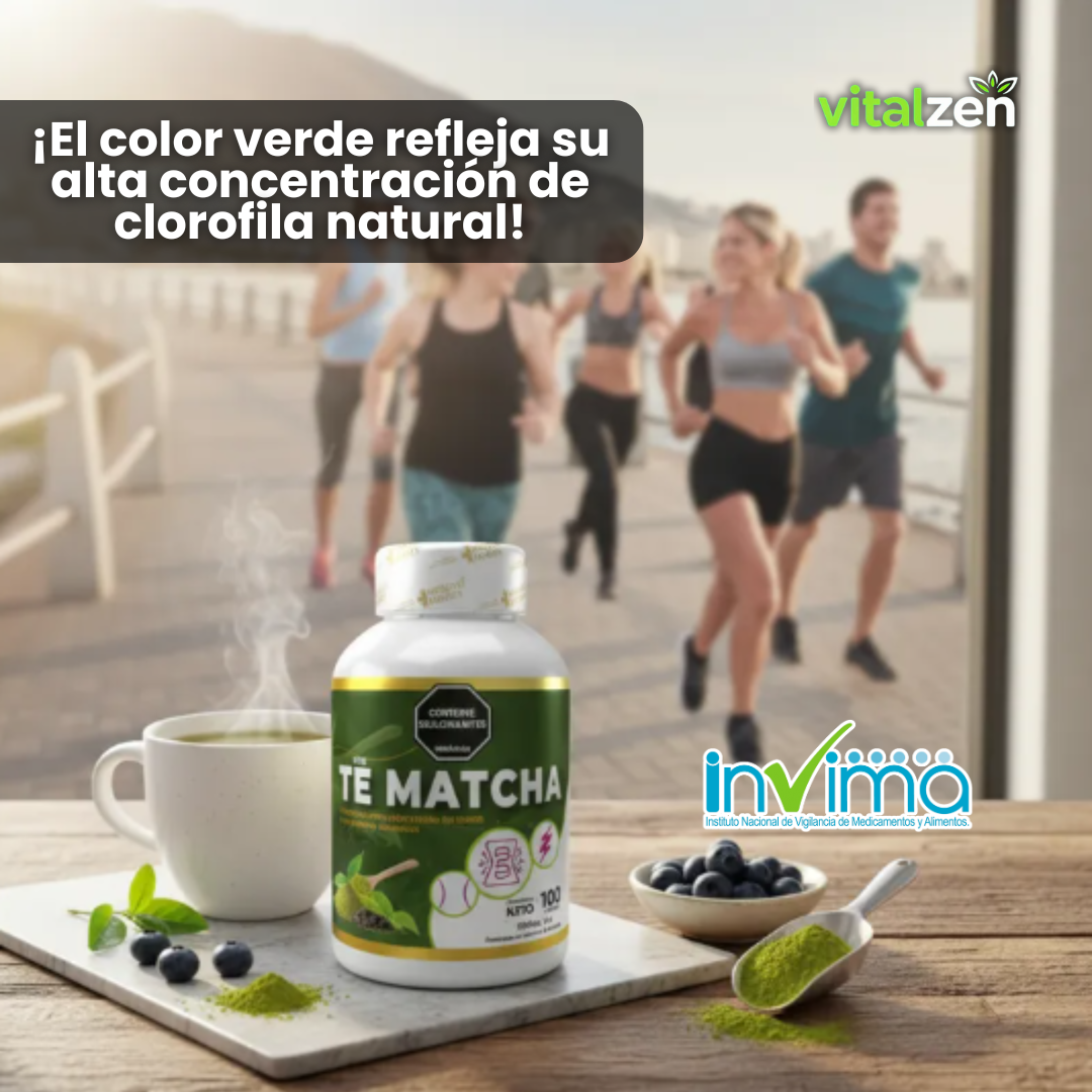Té Matcha Natural Health 600mg 100 Tabletas Masticables